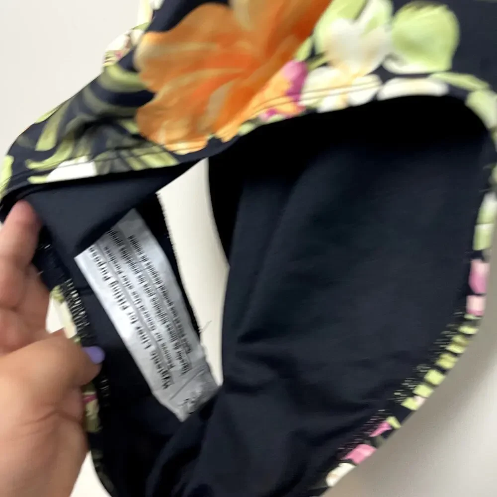 NWT Hurley Floral  One-Piece UPF 50+ Stretch Swimsuit‎ Orange Waikiki Wonder XXL